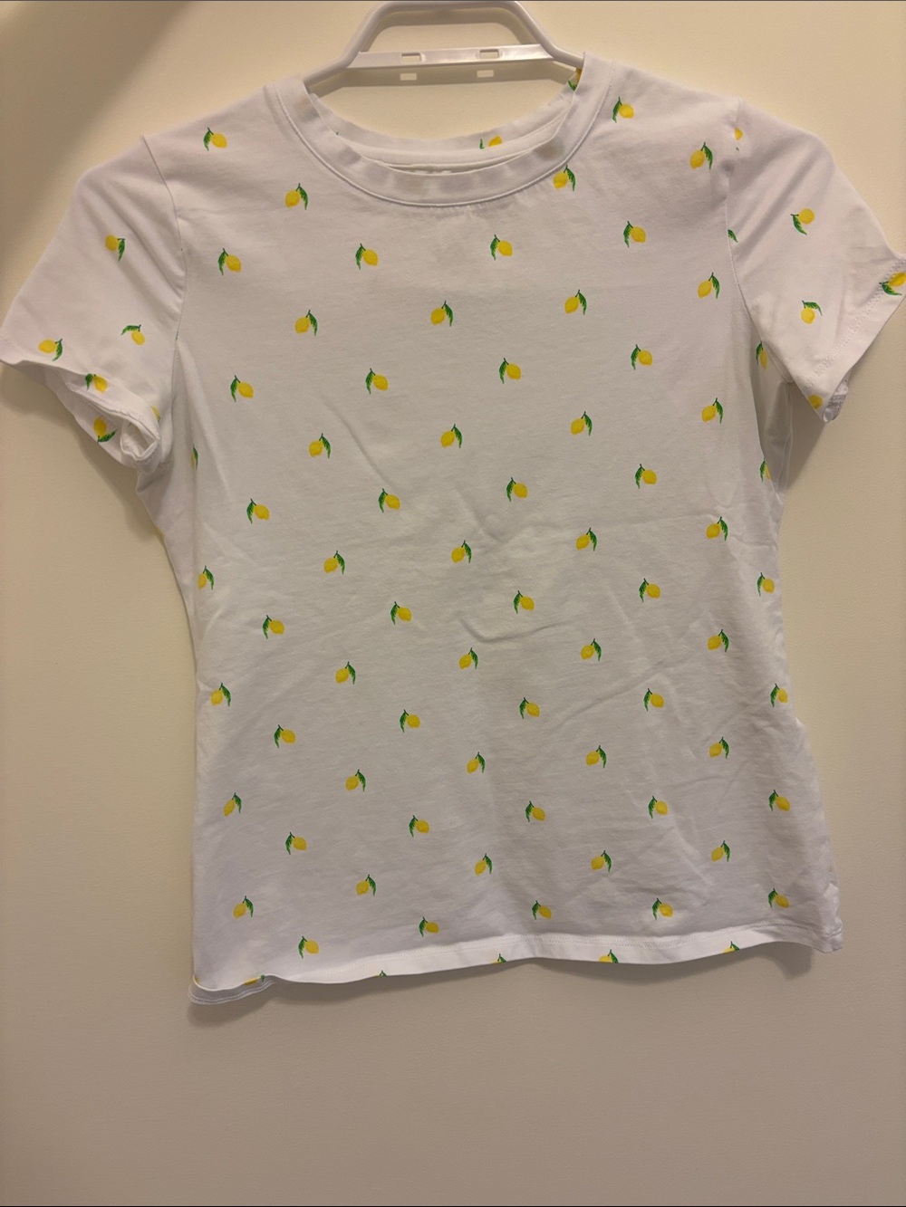 White Lemon Print womens T‑Shirt